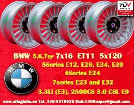 4 pz. cerchi BMW Alpina 7x16 ET11 5 E12, E28, E34,