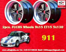 2 pz. cerchi Porsche Fuchs 9x15 ET15 911 SC, Carre