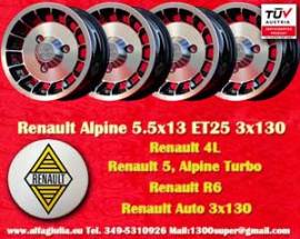 4 pz. cerchi Renault Alpine 5.5x13 ET25 R4, R5, R6