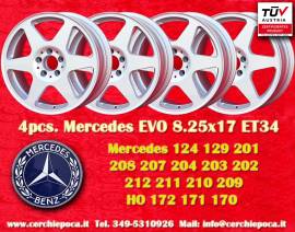 4 pz. cerchi Mercedes Evo 8.25x17 ET34 124 129 201