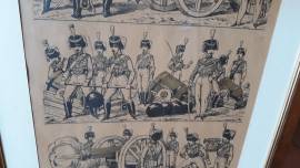 Stampa litografica Garde imperiale artillerie Jarville Nancy n.301 