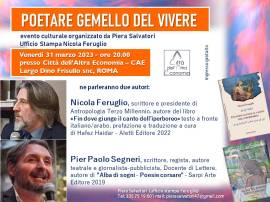 Nicola Feruglio: POETARE GEMELLO DEL VIVERE (con P.P. Segneri)