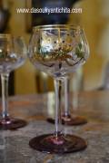 Set da liquore in vetro di Murano con sei bicchieri vintage