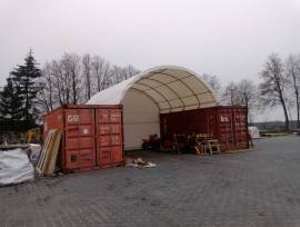 Copertura del container  6x6 m, tenda per container padiglione arco a tutto sesto