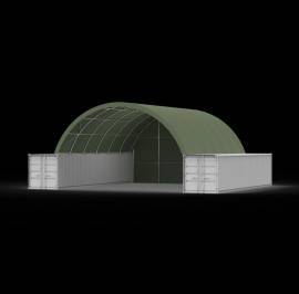 Copertura del container  6x6 m, tenda per container padiglione arco a tutto sesto