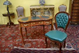 Tavolino ottagonale stile Napoleone III intarsiato