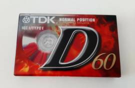 TDK D60 NORMAL POSITION NUOVA SIGILLATA CASSETTE AUDIO VERGINE TAPE MC