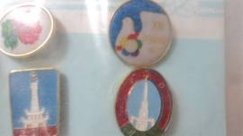 Korea del Nord - Spillette Smaltate Originali Vintage