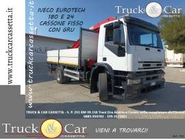 RIF.710 IVECO EUROTECH 180 E 24 - 1996 - CASSONE FISSO CON GRU - EURO 1