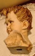 Bruno Merli per Capodimonte busto di bambino realizzato in fine ceramica degli anni 50,