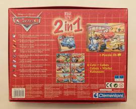 Cars Edu Clementoni  Kit 2 in 1(1 puzzle 35 pezzi + 6 cubi) Made in Italy