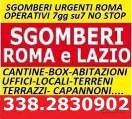 ROMA SGOMBERI GRATIS ABITAZIONI UFFICI BOX CANTINE LOCALI 7GG SU7 