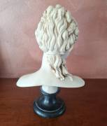 Mezzo Busto  Proserpina   scultura vintage  realizzata in resina e polvere di marmo con base in legn