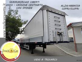 RIF.1327 SEMIRIMORCHIO VIBERTI – 2003 – CASSONE CENTINATO CON SPONDE – ALZA/ABBASSA – COPRI/SCOPRI