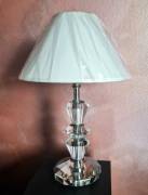 Lampada   in  cristallo sfaccettato e molato a tulipano   in stile Art Deco