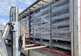 Gabbie o ceste metalliche sovrapponibili con ruote