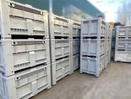 Casse pallet bins con coperchio 
