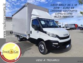 RIF.1273 IVECO DAILY 35 C 14 – 2018 – CASSONE CENTINATO ALZA/ABBASSA – COPRI/SCOPRI – EURO 6