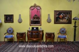 Coppia di applique a mongolfiera a due luci stile Impero