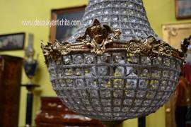 Lampadario a mongolfiera altezza 77 cm.