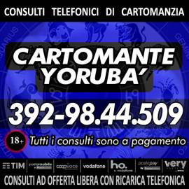 Yoruba' svolge consulti di Cartomanzia al telefono tutti i giorni dalle ore 9 alle 21