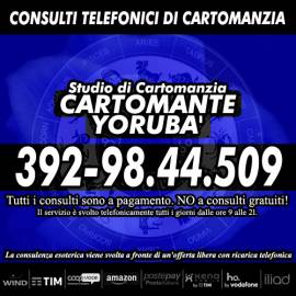 Studio di Cartomanzia YORUBA'. Consulto serio ed approfondito della durata massima di 30 minuti. 