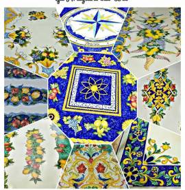 TAVOLI IN PIETRA LAVICA DECORATI A MANO IN LIGURIA E IN TUTTA ITALIA