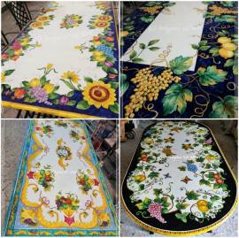 TAVOLI IN PIETRA LAVICA DECORATI A MANO IN EMILIA ROMAGNA E IN TUTTA ITALIA