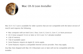 Mac OS X Lion 10.7 install DVD