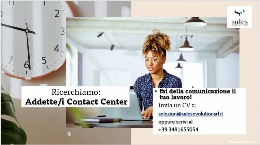 Selezioniamo colloboratori per Contact Center
