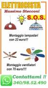 Lampadario applique installazione su Roma 20 euro