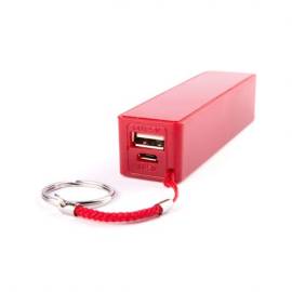 Power bank YOUTER da 1200 mAh 1 uscita usb input micro usb e cavo modello in rosso nuovo