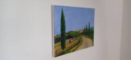 Quadro strada di campagna toscana 