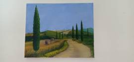 Quadro strada di campagna toscana 