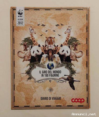 Il giro del mondo in 180 figurine diario di viaggio album WWF 2012 nuovo con 149 figurine attaccate