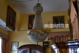 Lampadario 160 cm. stile Impero a mongolfiera