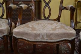 Gruppo di sei sedie antiche stile Barocchetto del XX secolo