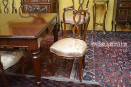 Gruppo di sei sedie antiche stile Barocchetto del XX secolo