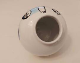 Vaso delle Ceramiche italiane Marcuzzo di Este, firmate nel decoro A. Dal Santo