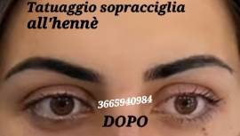 Tinta e Bio tatuaggio all'hennè per sopracciglia 