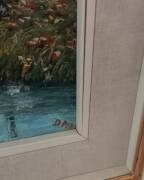Quadro firmato Delfino  Pini   (1922-1995)  realizzato ad  olio su cartoncino telato , dimensioni so