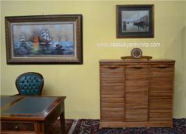Schedario-classificatore stile inglese tripla serranda