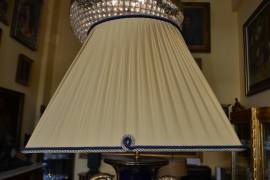 Lampada da tavolo blu cobalto stile Impero