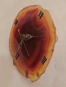 Orologio meccanismo al quarzo Fetta di agata striata dai colori caldi del marrone