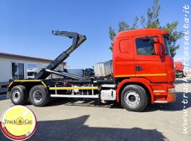 RIF.1204 SCANIA CV R 144.460 – 1997 – 3 ASSI – GANCIO SCARRABILE LEM DA 26 TON – EURO 5 CON ANTIPART