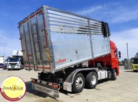 RIF.1205 DAF XF 105.510 – 2011 – 3 ASSI – CASSONE RIBALTABILE TRILATERALE IN ACCIAIO INOX (2019) CON