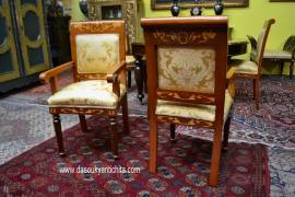 Coppia di poltrone capotavola stile olandese