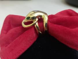 Anello serpente in argento 925 placcato oro 18 Kt