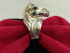 Anello cavallo in argento 925 placcato oro 18Kt 