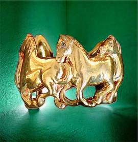 Anello cavallini in argento 925 placcato oro 18 Kt 